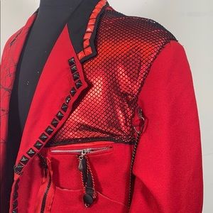 Men’s goth club blazer burning man rock punk